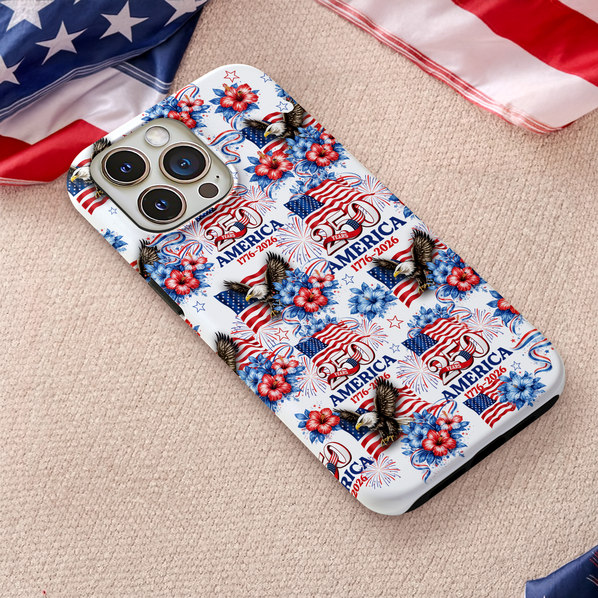 250 Years America 1776-2026 Patriotic Phone Case HA75 920224