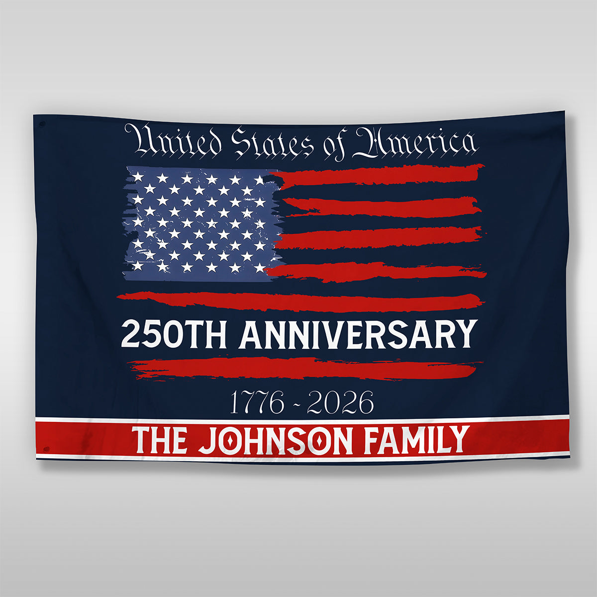 Personalized Family Name USA 250th Anniversary Banner House Flag TH10 898293