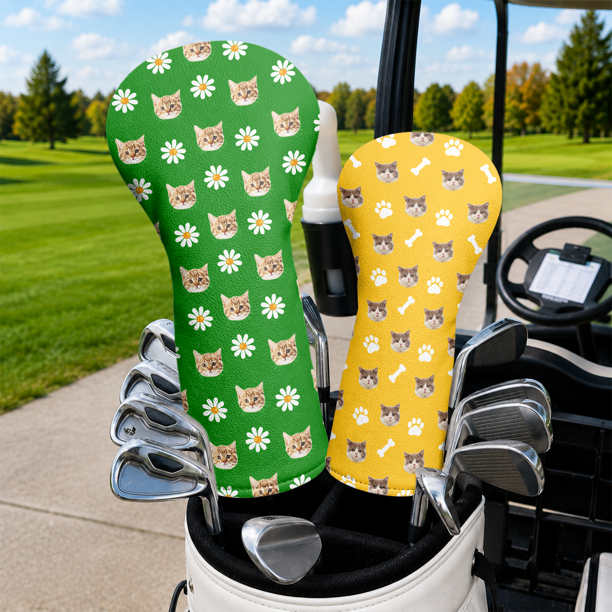 Custom Dog Cat Photo With Icon Golf Head Cover - Gift For Golf Lovers TH10 169827