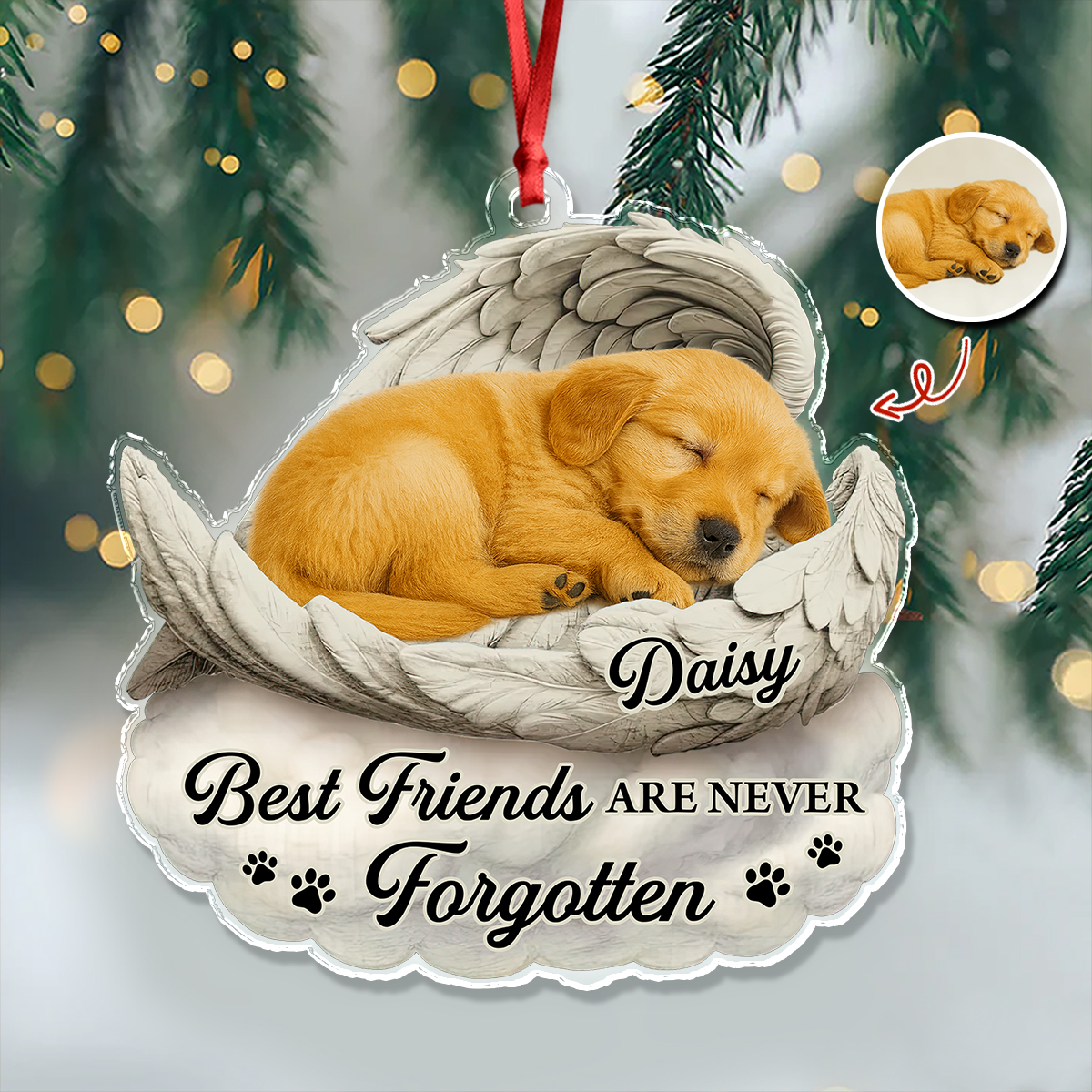 Custom Photo You Would Have Lived Forever Pet Memorial Acrylic Ornament HA75 897122