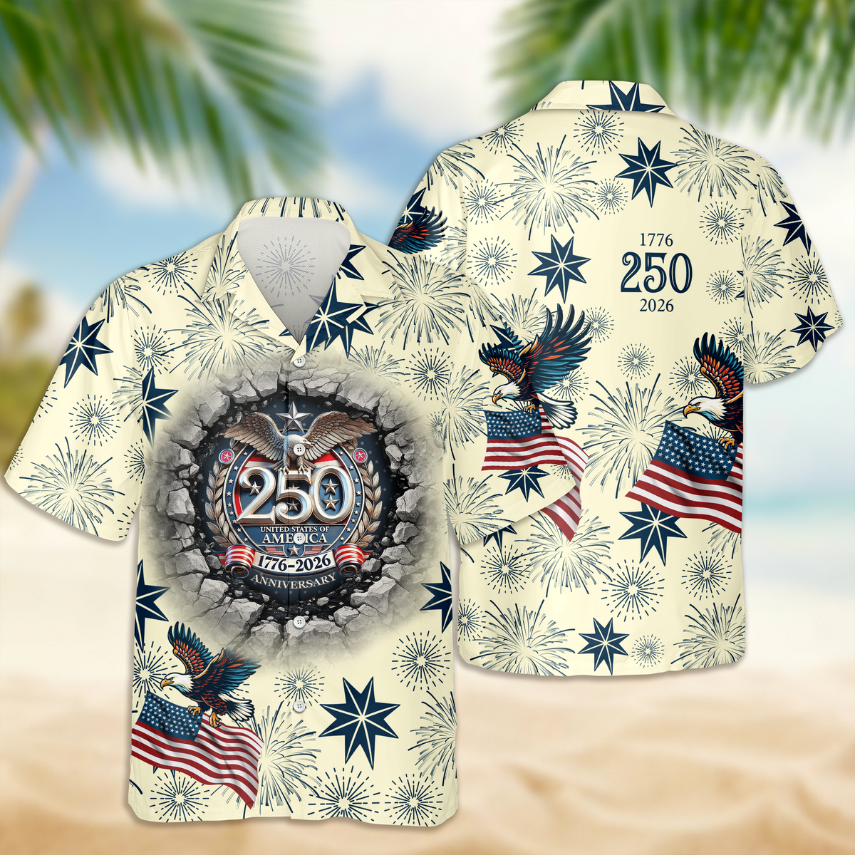 Personalized USA 250 Anniversary Eagle Semiquincentennial Hawaii Shirt LM32 899027