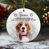 Custom Watercolor Pet Portrait Memorial Ceramic Ornament - Personalized Remembrance Gift HO82 903484