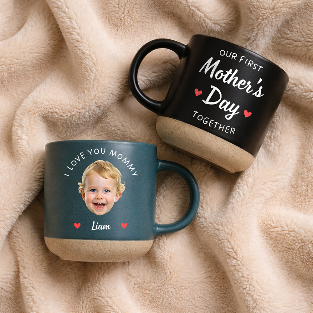 Custom Photo Our First Mother's Day Together Pottery Mug - Personalized Gift for New Mom LM32 899625