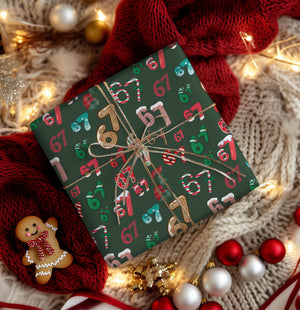 Gen A Six Seven - 67 Meme Christmas Gift Wrapping Paper LM32 897205