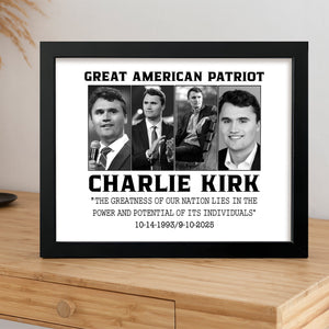 Great America Patriot Prayers Up for Charlie Kirk Memorial Picture Frame HO82 65742