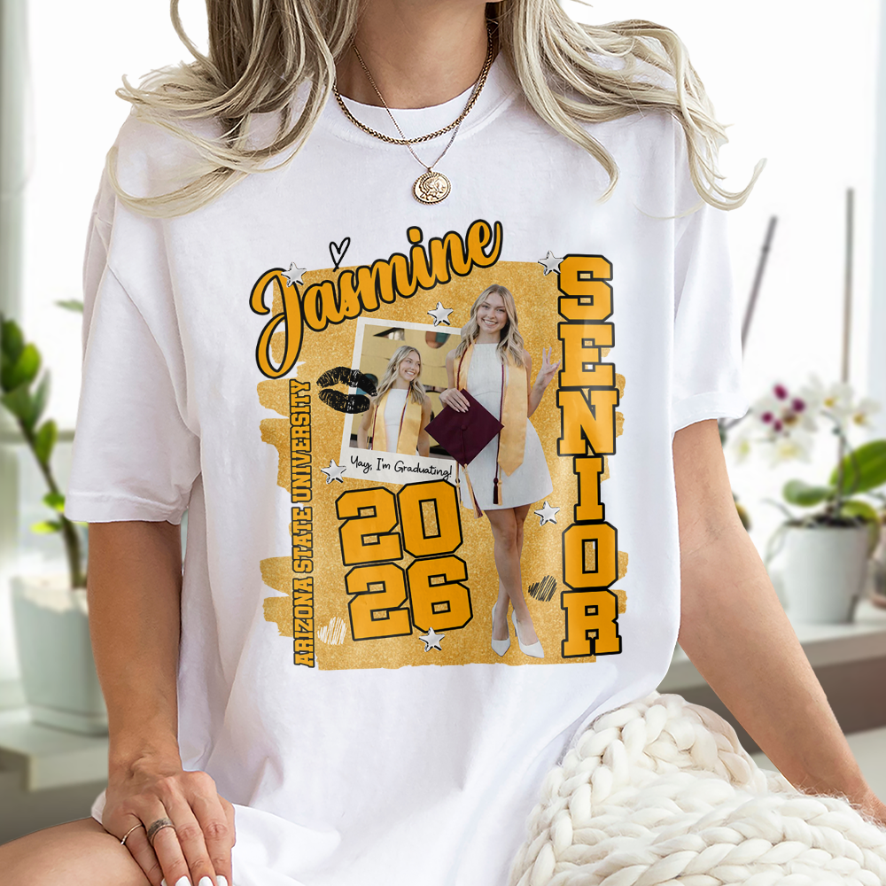Custom Photo Senior Graduation Class of 2026 Bright Shirt Grad Gift HO82 901656