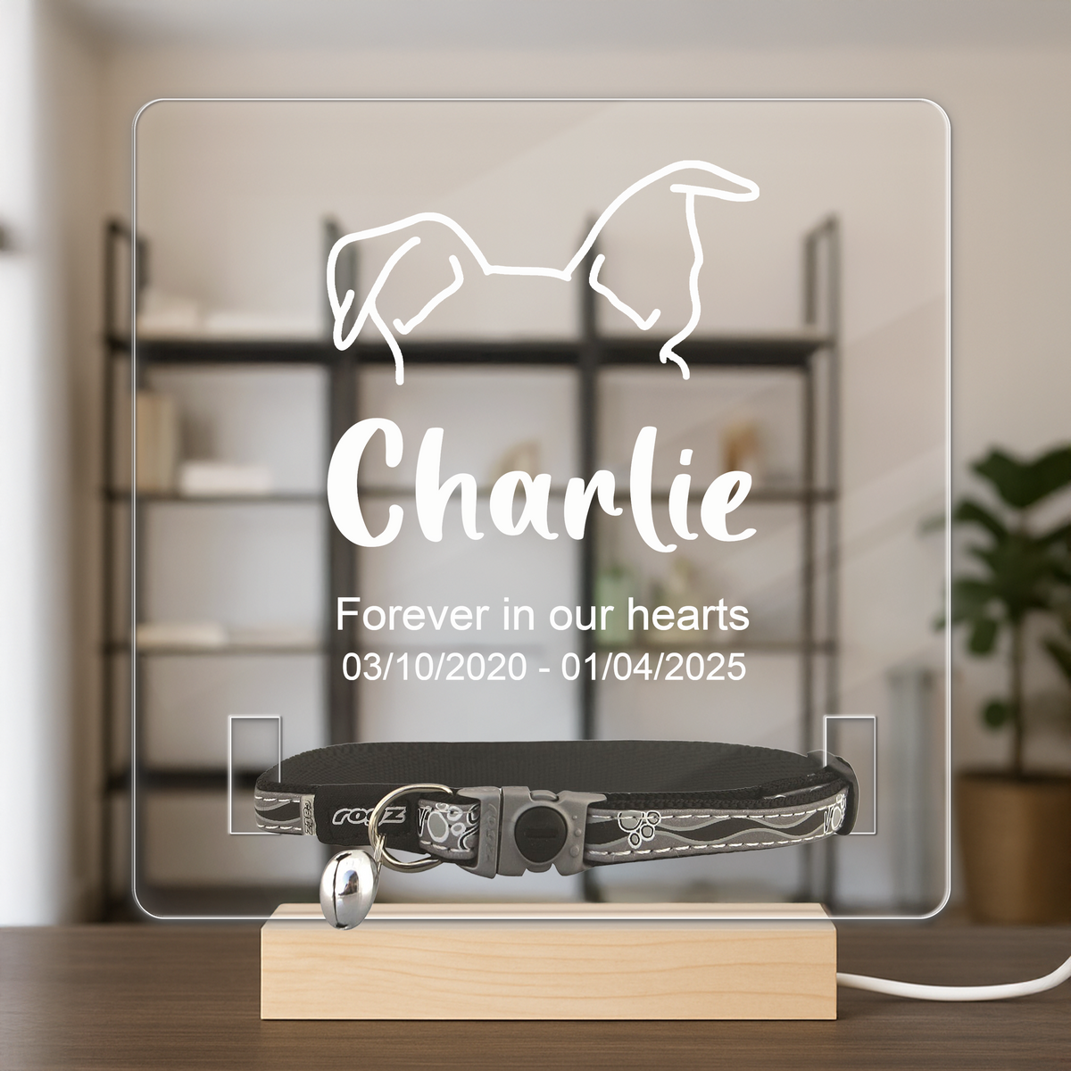 Personalized Forever In Our Heart Acrylic Collar Frame TH10 894097