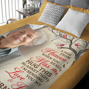 When You Really Miss Me Hug This Blanket Custom Memorial Photo Blanket CH07 896494