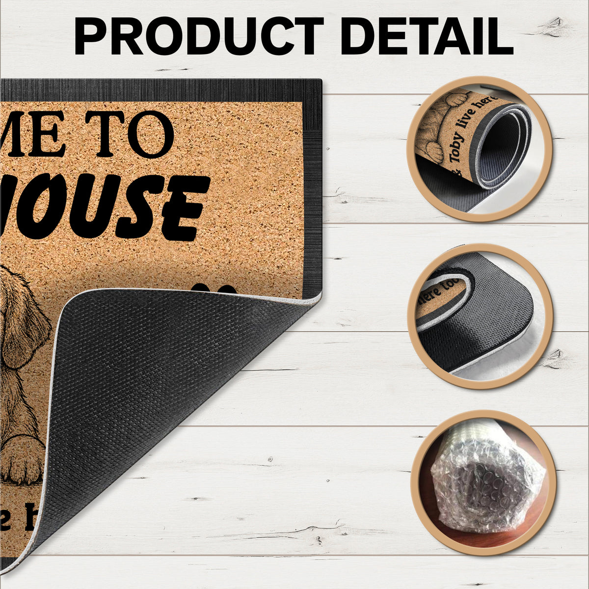 Custom Photo Welcome To Dog House Dog Vintage Doormat HA75 921900