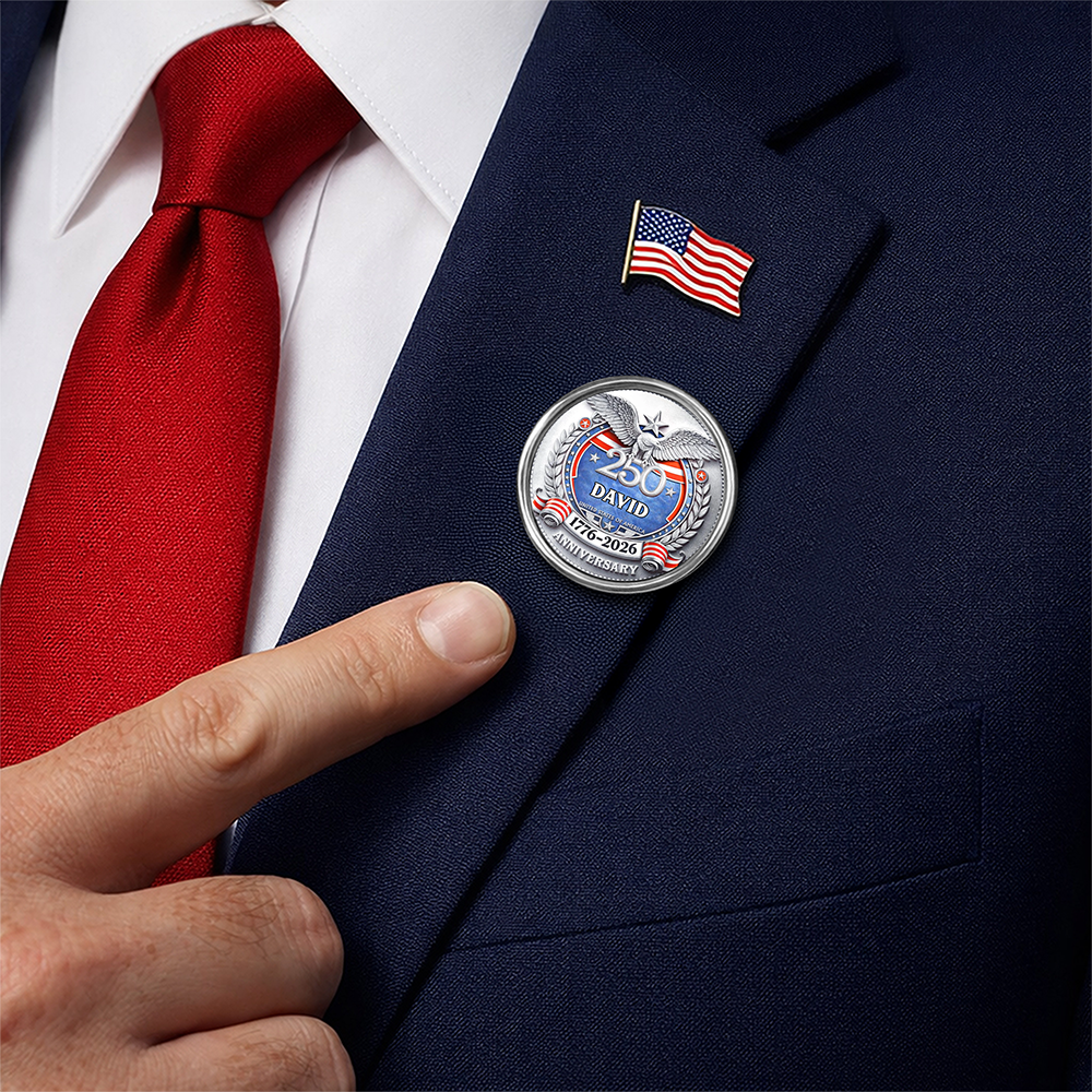 Custom Name United States Of America 250th Anniversary 1776-2026 Lapel Pin LM32 899579