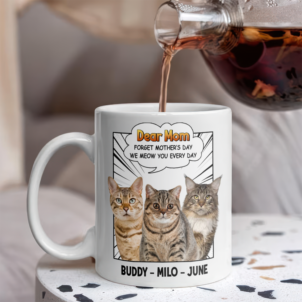 Forget Mother’s Day We Meow You Every Day Cat White Mug Personalized Gift For Cat Mom HO82 893706