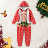 Funny Christmas Santa Body Illusion Onesie Pajamas Gift for Him TH10 171177
