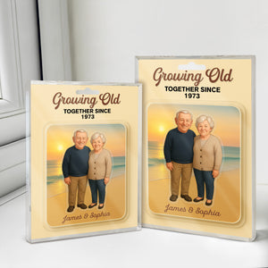 Custom Photo Growing Old Together Couple Acrylic Block Plaque, Unique Keepsake HO82 894212