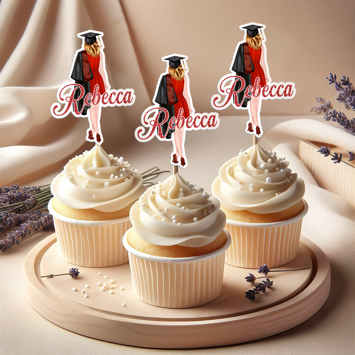 Personalized Graduation Girls Class Of 2026 Cupcake Topper HO82 901394