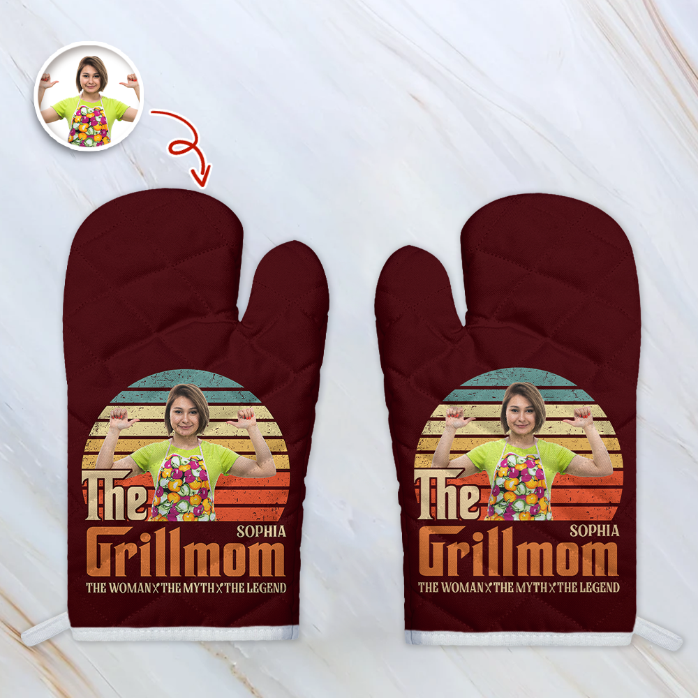 Custom Photo The GrillFather The Man The Myth The Legend Oven Mitt LM32 899235