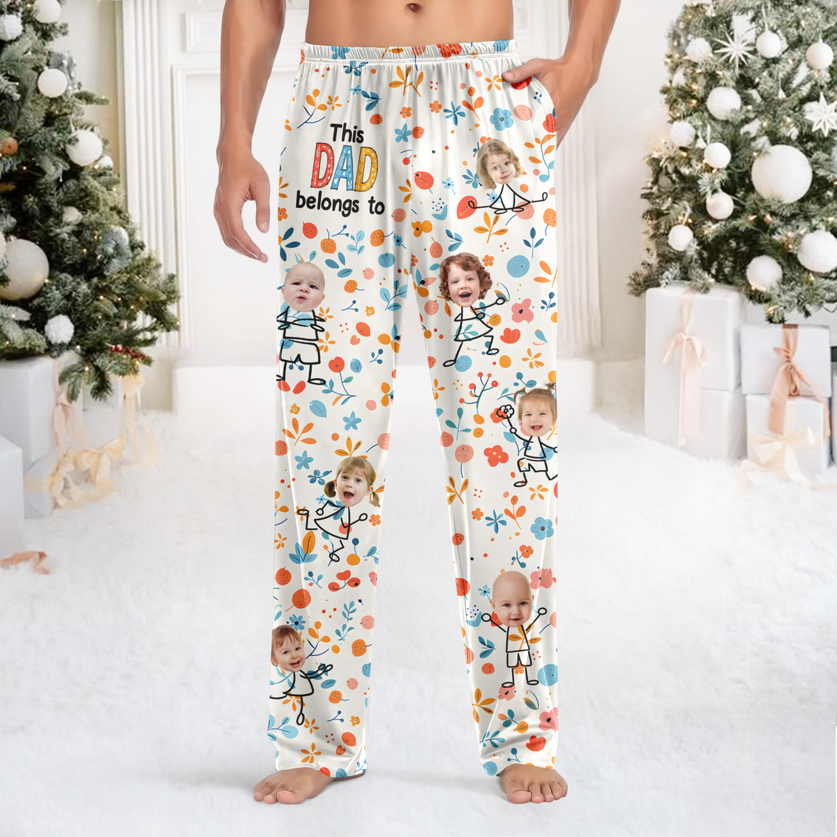 Custom Photo This Mom/Dad Belongs To Sweatpants Personalized Gift TH10 169279