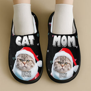 Custom Photo Cat Mom Personalized Slippers Gift For Cat Lovers CH07 896790