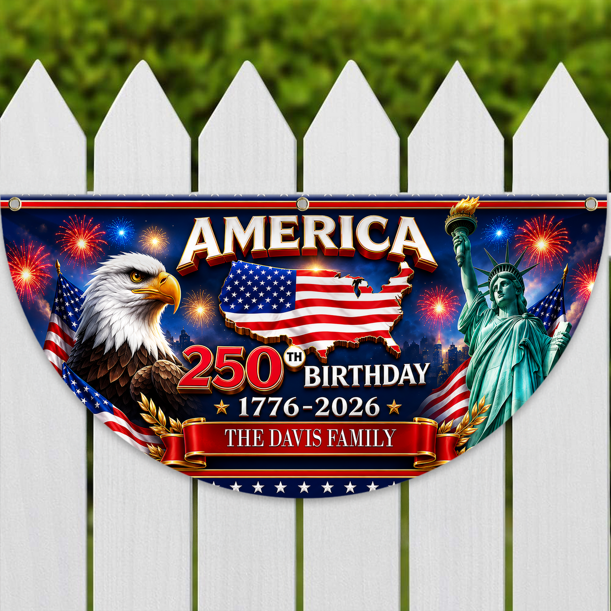 Celebrating USA 250th Birthday Non Fan Flag 250 Years Of Freedom Flag CH07 911972