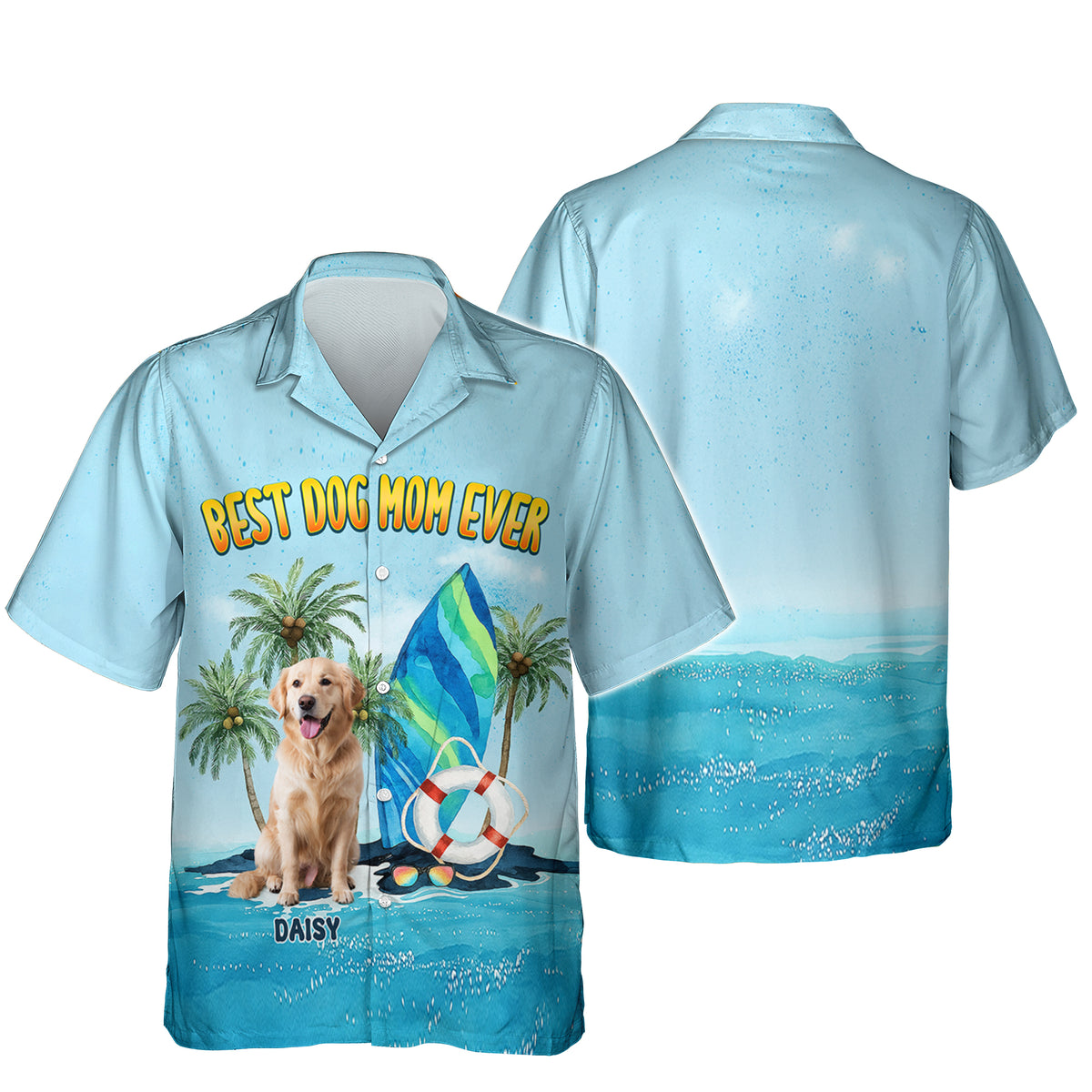 Custom Photo Best Dog Dad And Mom Ever Hawaiian Shirt For Vacations & Gifts LM32 893717