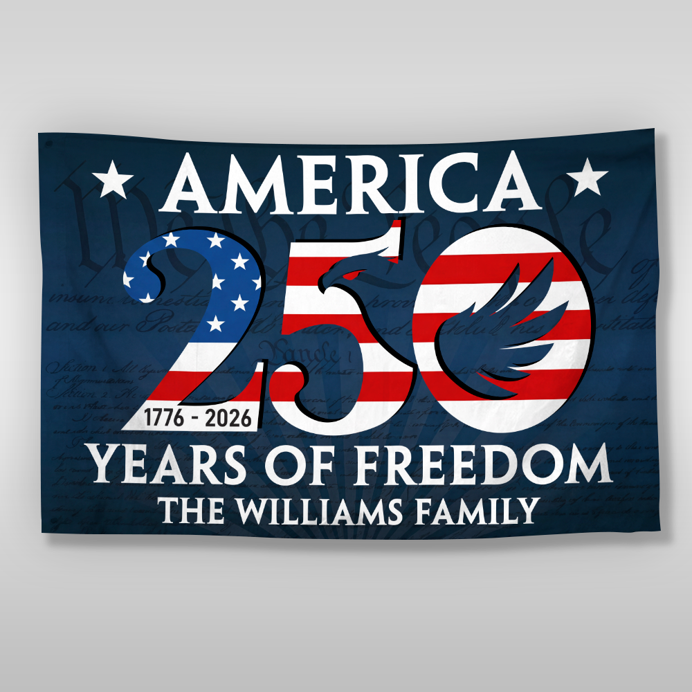 Personalized Family Name America 250 Years of Freedom Banner House Flag HA75 898800