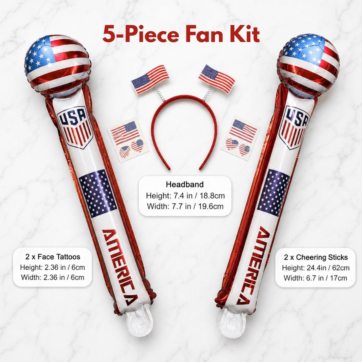 Soccer Cheer Fan Kit Sticks 2026, Stadium Noise Makers, Football Watch Party LM32 669427