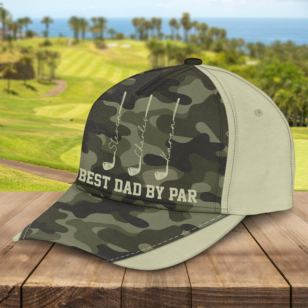 Personalized Best Dad By Par Golf Classic Cap LM32 893491