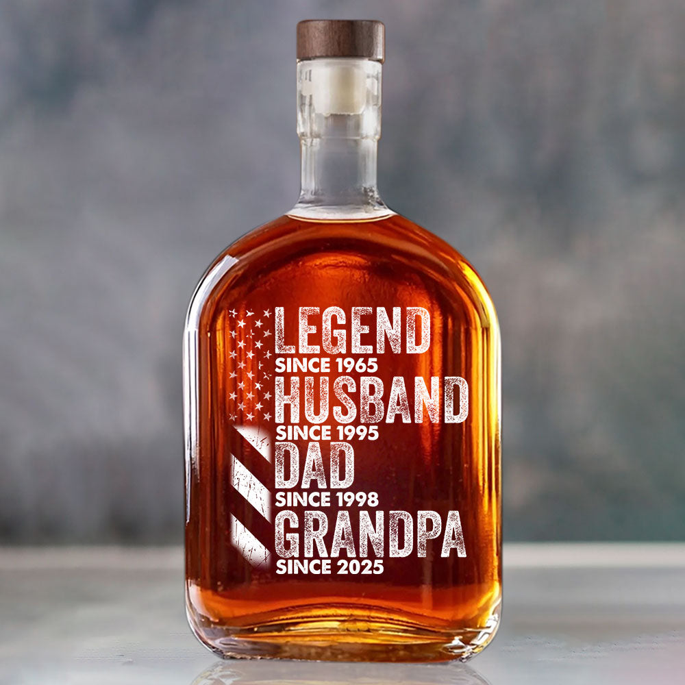 Personalized Legend Husband Dad Grandpa Whiskey Bottle CH07 895966