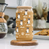 Custom Photo And Name With Dog Paw Glass Can With Lid Gift for Pet Lovers TH10 896783
