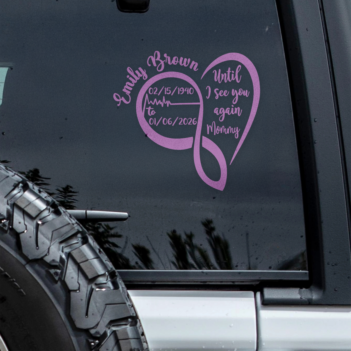 Until I See You Again Personalized Memorial Car Window Decal Sticker HA75 920004