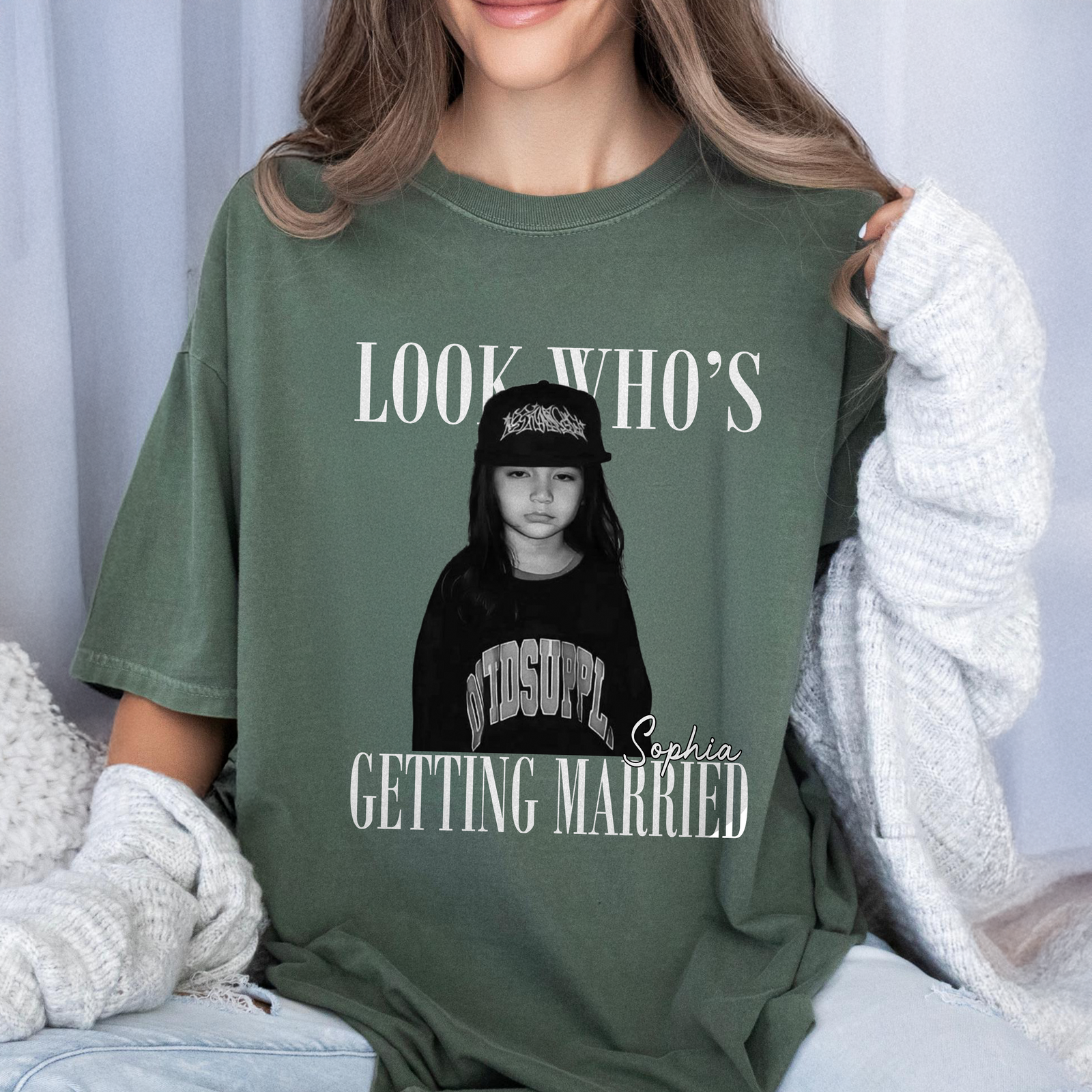 Custom Photo And Name Look Who's Getting Married Comfort Shirt TH10 170567