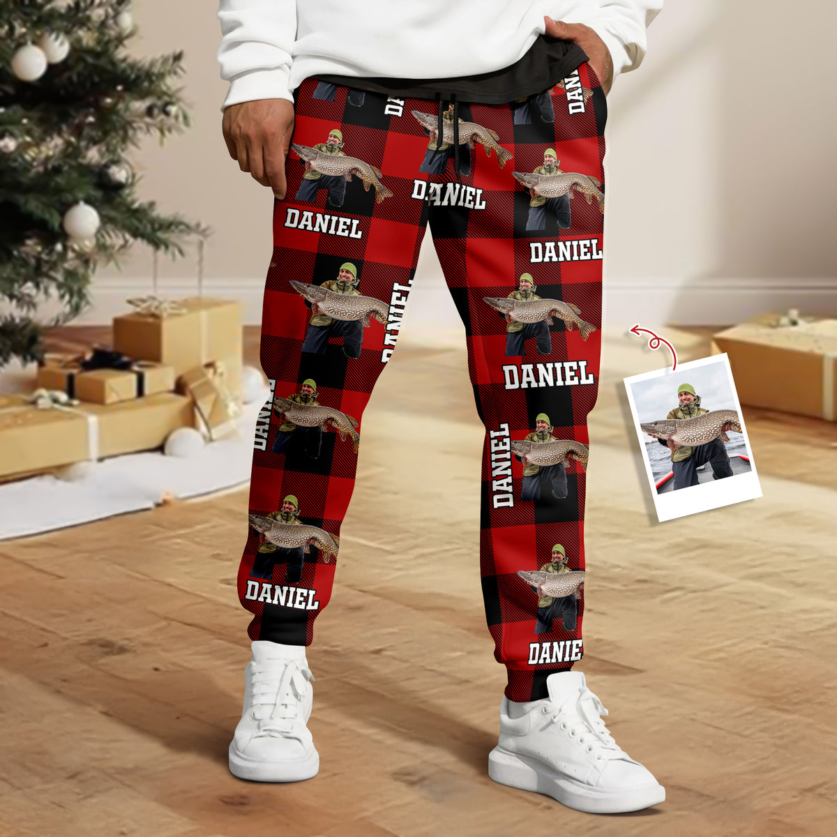 Custom Photo Fishing Sweatpants Christmas Gift For Fishing Lovers, Fisherman HA75 898262
