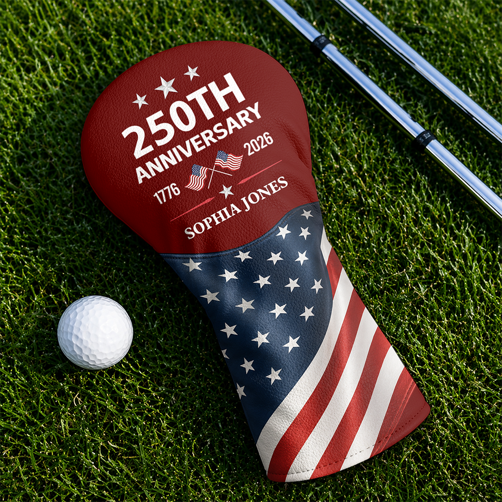 Custom Name US 250th Anniversary 1776-2026 Golf Head Cover LM32 668943