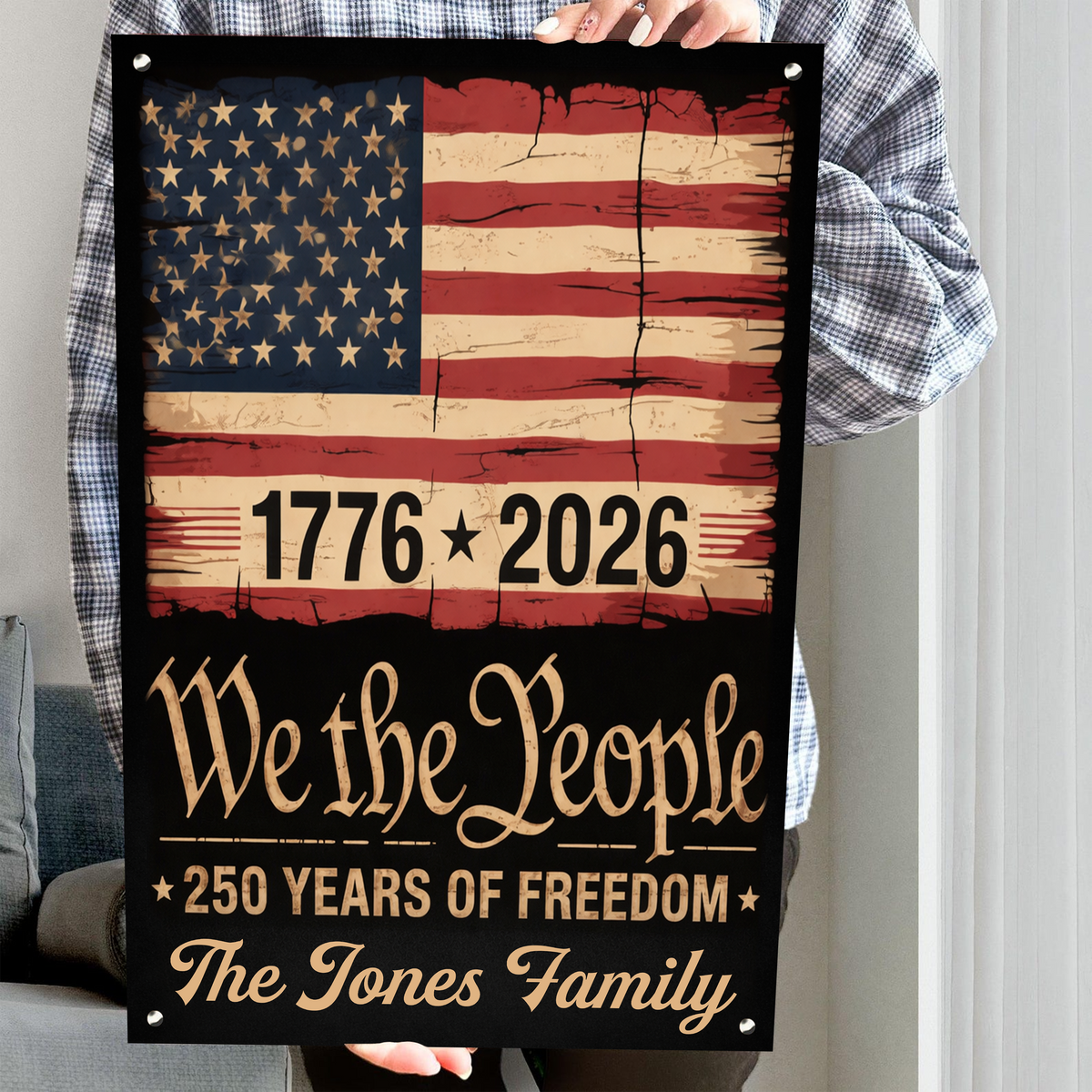 250th Anniversary USA Flag Patriotic 4th of July We The People Metal Sign TH10 898327