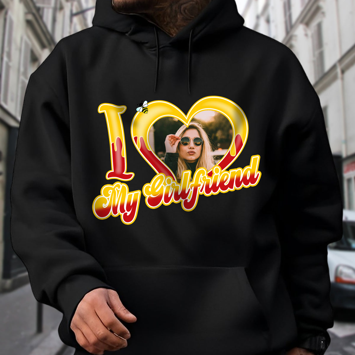 Custom Photo I Love My Girlfriend, Boyfriend, Wife, Husband Dark Shirt Ha75 920104