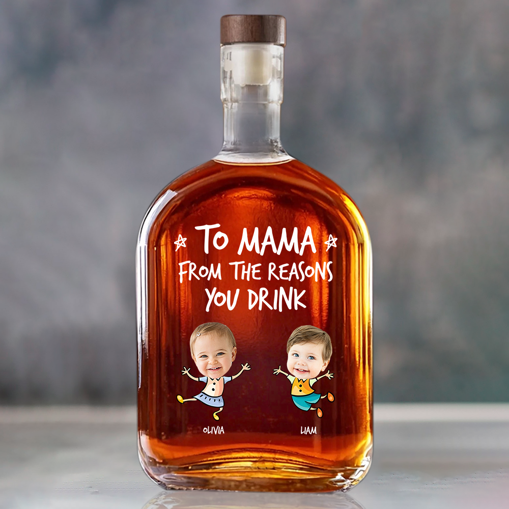 Personalized To Dad From The Reasons You Drink Whiskey Bottle CH07 896006
