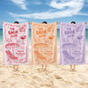 Personalized Bachelorette Beach Towel – Bridesmaids & Girls Trip Custom Towel Gift CH07 911010