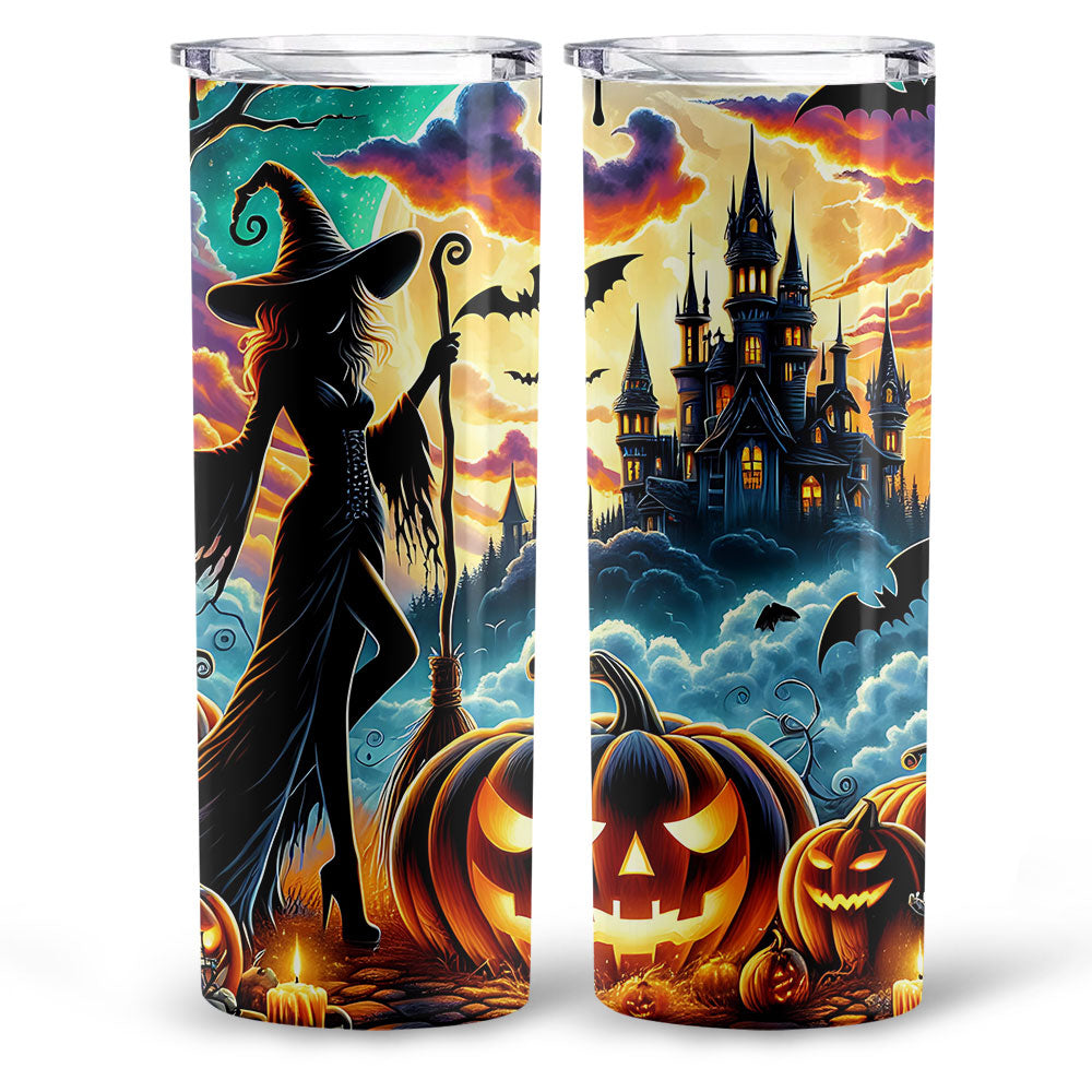 Halloween Witches And Pumpkin Skinny Tumbler HO82 894958