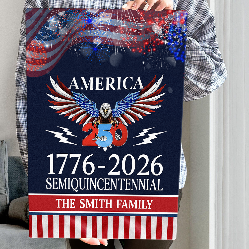 Custom Family Name America 250 Years Semiquincentennial 1776-2026 Metal Sign TH10 169445
