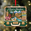 Personalized Travel Suitcase Christmas Wooden Ornament, Adventure Keepsake LM32 670681