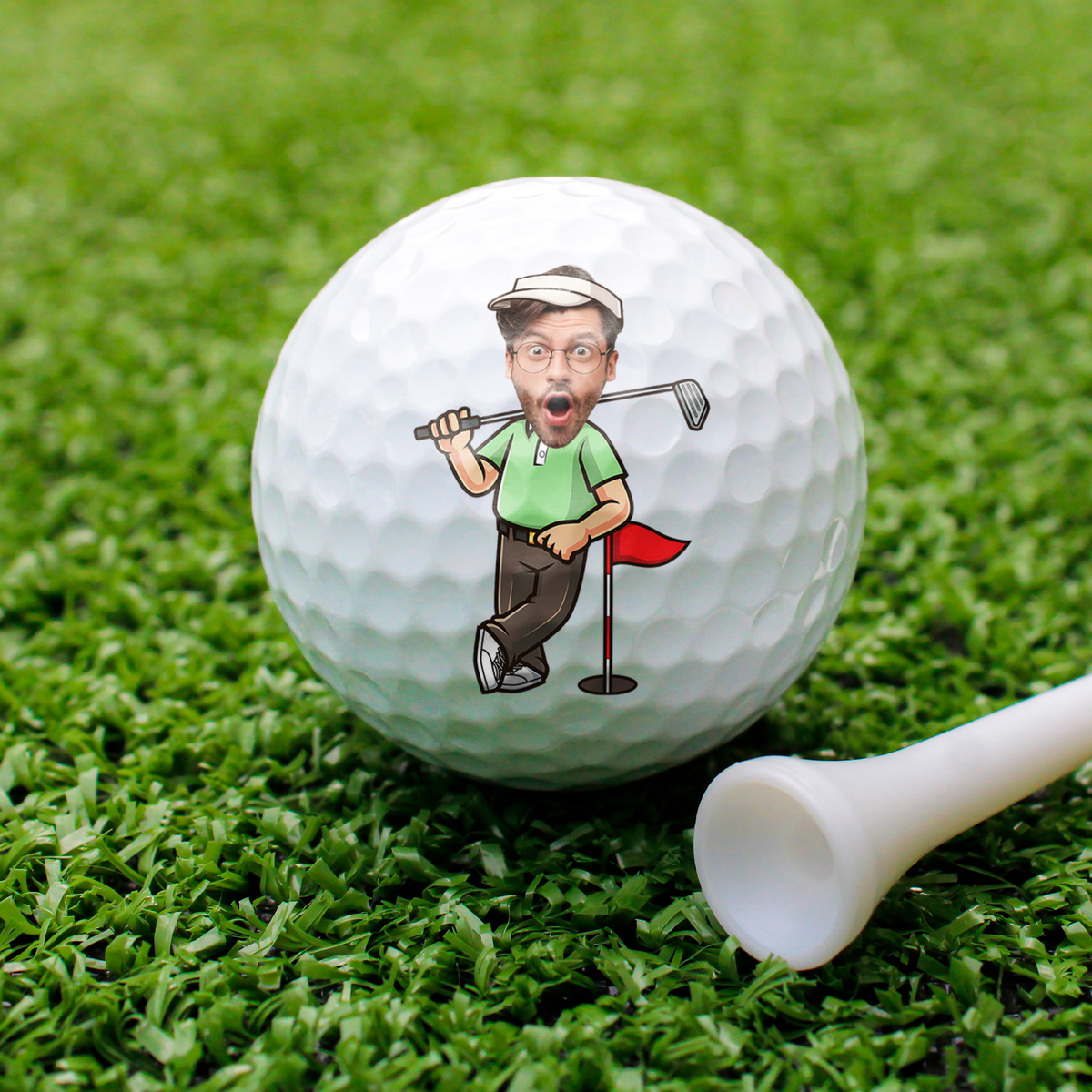 Custom Funny Face I'm Not Lost Golf Ball, Golf Gifts for Men, Guy Gift, Funny Gift for Man HO82 900828