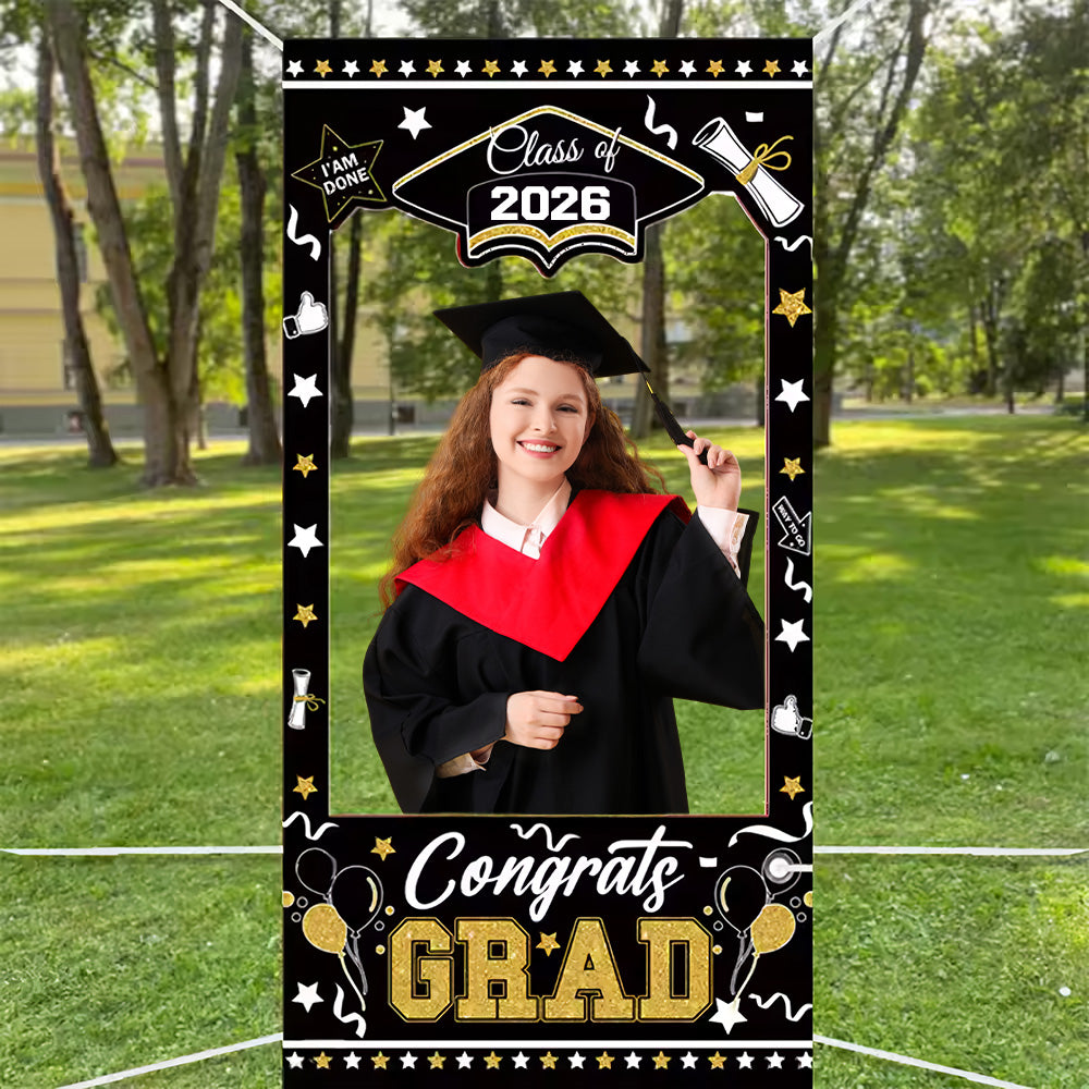 2026 Graduation Photo Booth Prop Frame Banner For Graduate Party TH10 169125