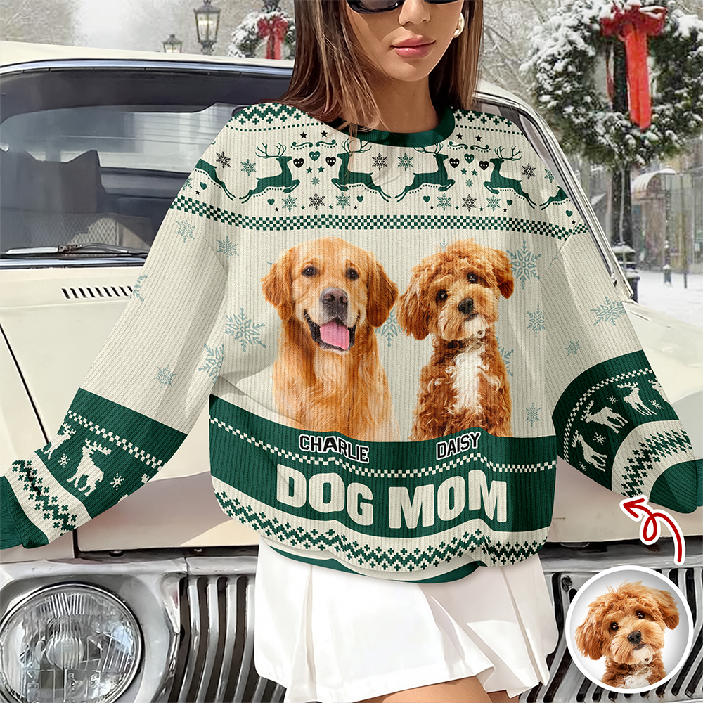 Custom Photo Dog Pawlidays - Personalized Christmas Ugly Sweatshirt CH07 896616