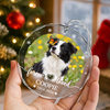 Custom Photo Forever Loved Memorial Glass Ornament HA75 922034