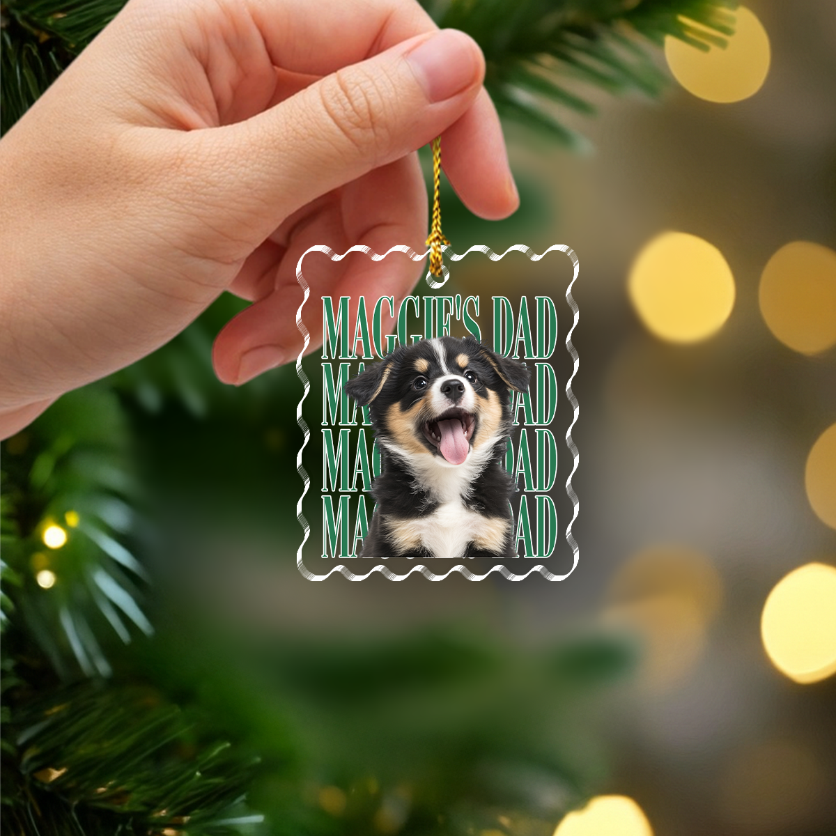 Personalized Dog Cat Photo Vintage Acrylic Ornament, Christmas Gift For Pet Lovers TH10 170993