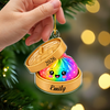 Custom Name Glitter Dumpling Bamboo Steamer Acrylic Ornament, Holiday Keepsake HO82 903730