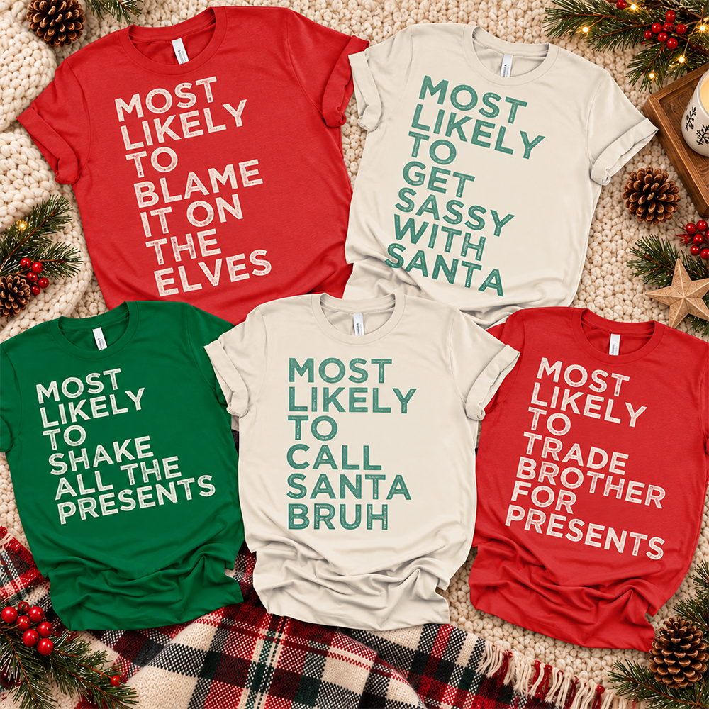 Personalized Most Likely To Family Christmas Shirt, Matching Holiday Outfit TH10 171419