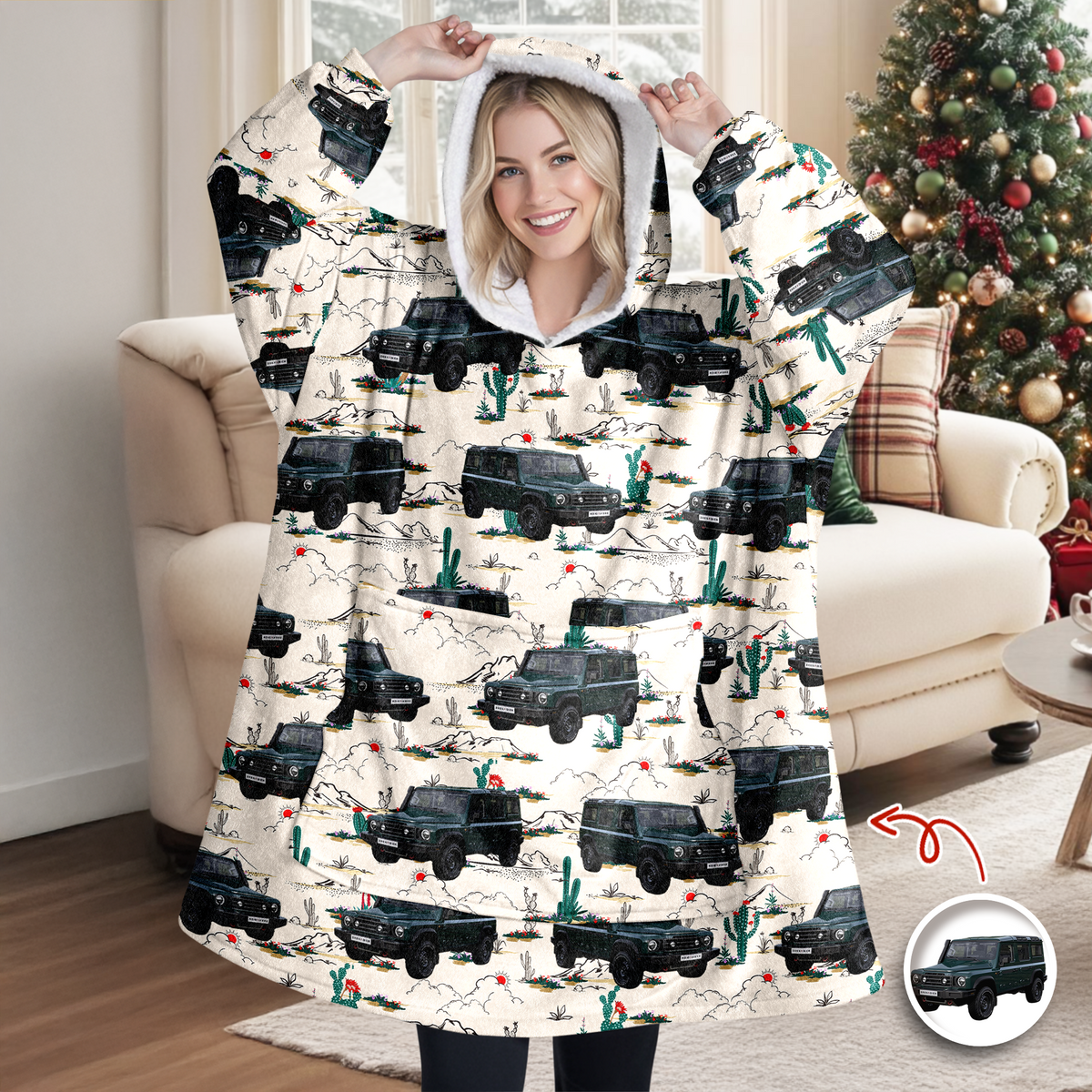 Custom Photo With Accessories Pattern Car Hoodie Blanket HA75 898292
