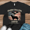 Custom Dog Faithful Since 1776 USA 250 Years Dark Shirt LM32 899061