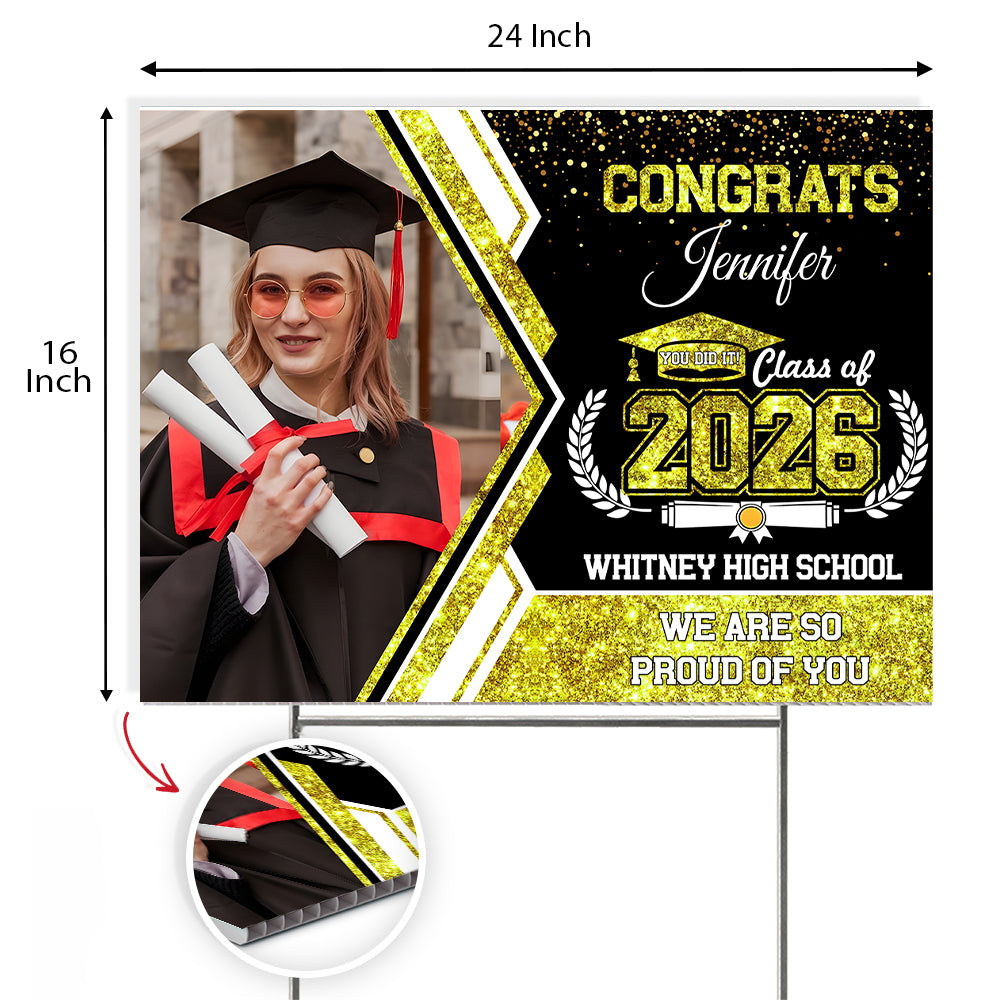Personalized Congrats Class Of 2026 We Are So Proud Of You Yard Sign TH10 898561