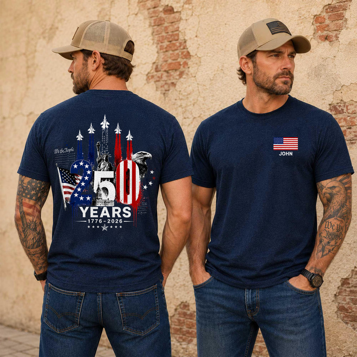 USA 250th Anniversary Comfort Shirt, Personalized American Flag Tee, 1776 2026 Patriotic Shirt, Independence Day Gift CH07 911978